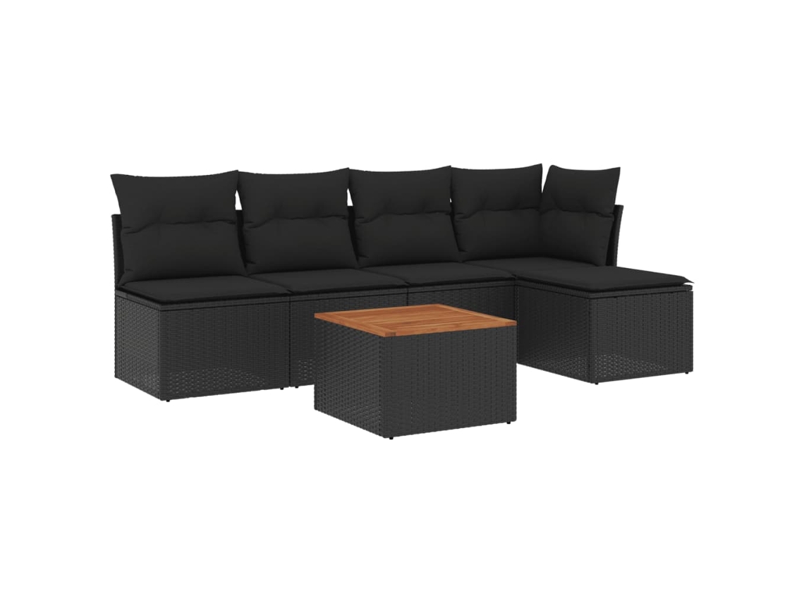 Garden Sofa Set, Garden Sofa Sets Vidaxl Preto Rattan / Vime (n/a)