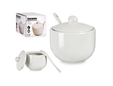 Azucarero ceramica + cuchara 310 ml