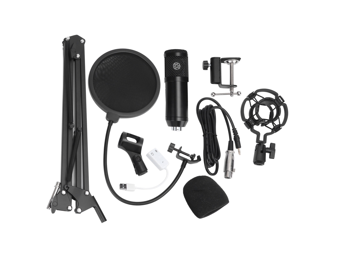 Puluz Condenser Microphone Usb Sound Card Kits For Game Live With Folding Arm Bracket LAXISCREED