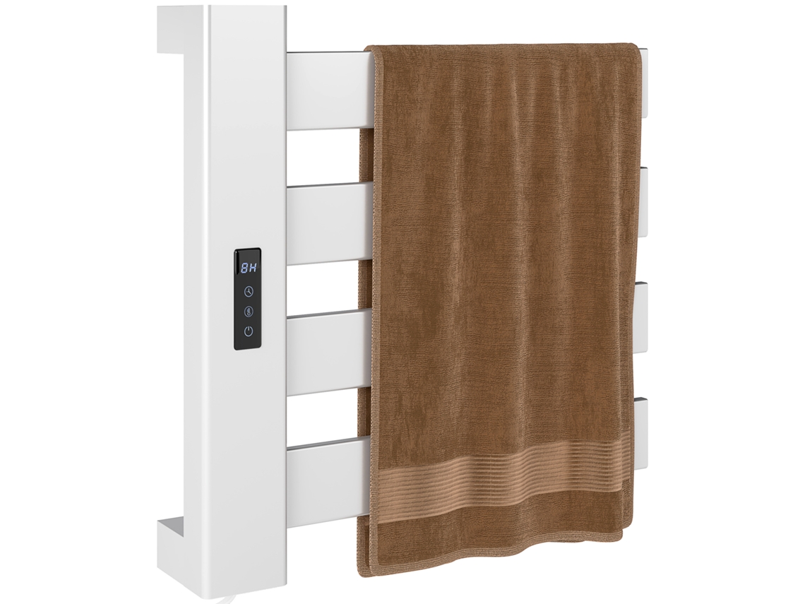 Toalheiro Elétrico Liga de Alumínio Cor Branco 47,5x9,5x49 cm Homcom