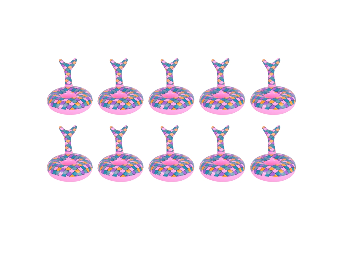 Conjunto De 10 Porta-copos Infláveis ​​flutuantes Para Bebidas, Ideais Para Festas Na Piscina.