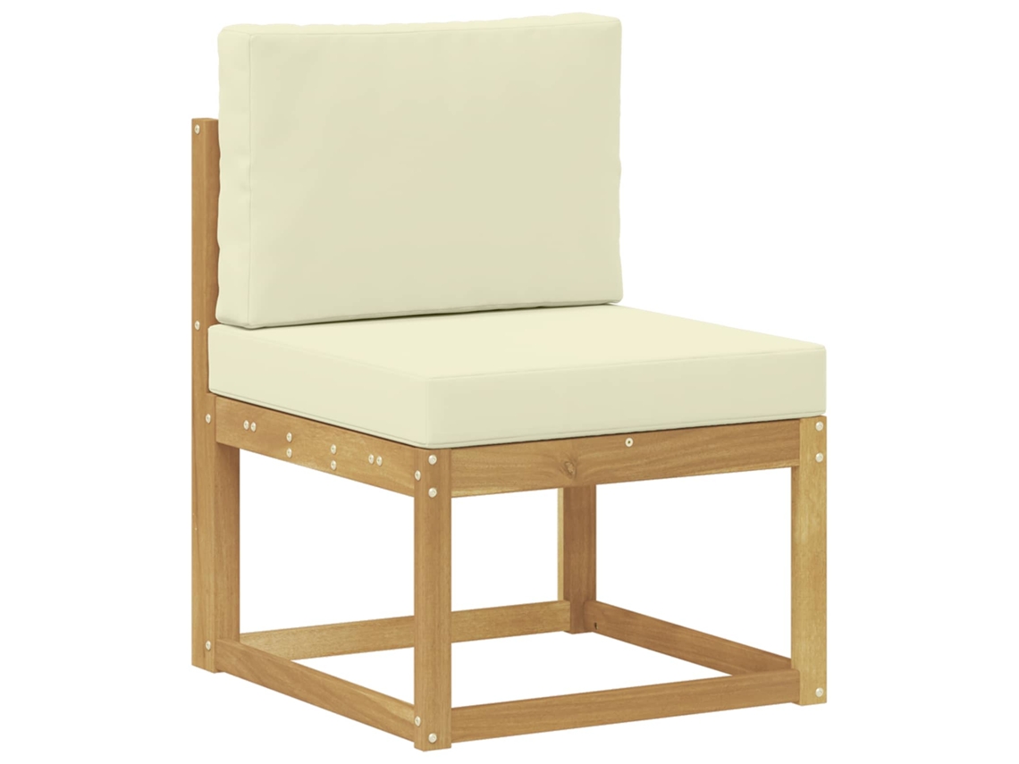 Maison Exclusive - Conjunto De Sofás Para Exterior Branco E Creme 59 X 63 X 73 Cm