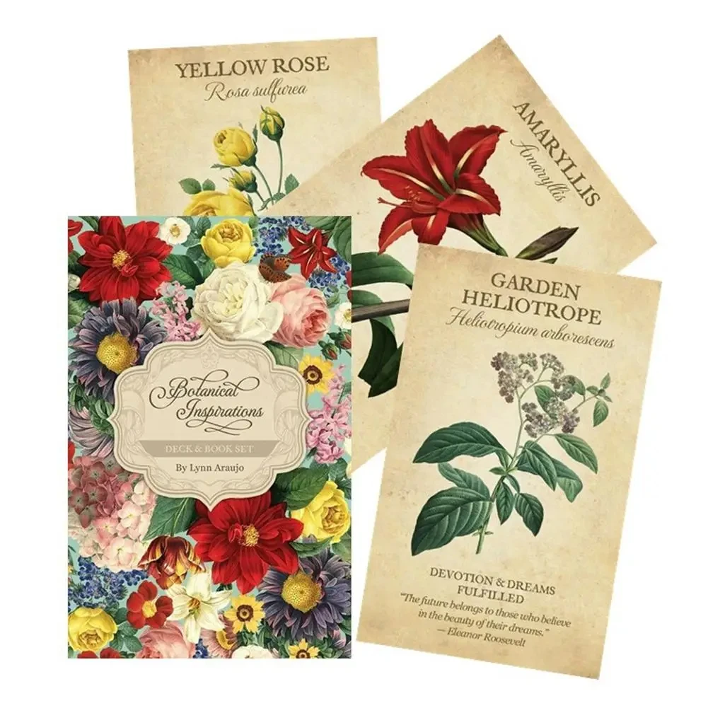 Cartas De Oráculo Inspiradas Em Plantas, 45 Cartas De Tarô, Versão Em Inglês, Com Guia Do Usuário Pessoal Em Pdf