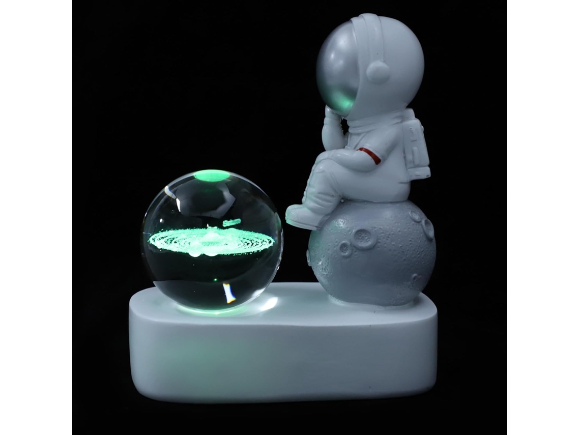 Bolas Cristal Astronauta Resina Vidro Efeito Decorativa Presente Criativo Aniversários Decoração Interiores GOKOCO