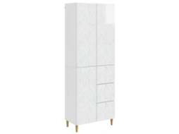 Vidaxl 2 Pcs Branco Brilhante