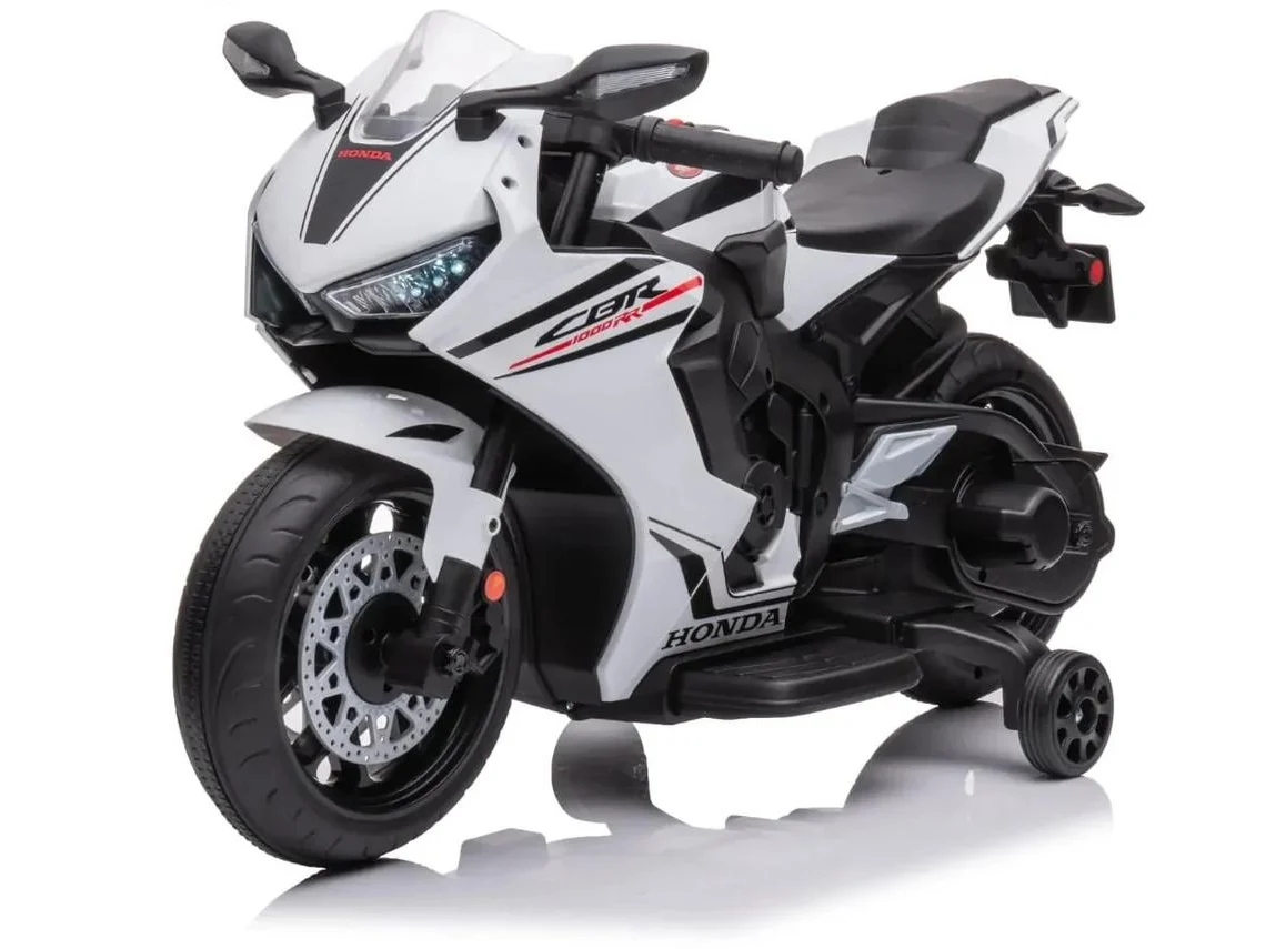 Moto Elétrico Para Crianças - Honda Cbr 1000rr - 12v - 2 A 5 Anos - Branco
