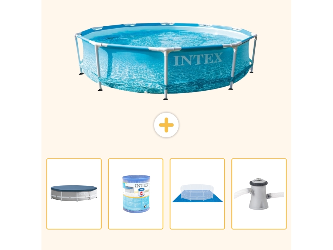Intex Piscina Com Estrutura Redonda - 305x76 Cm - 5-peças S167