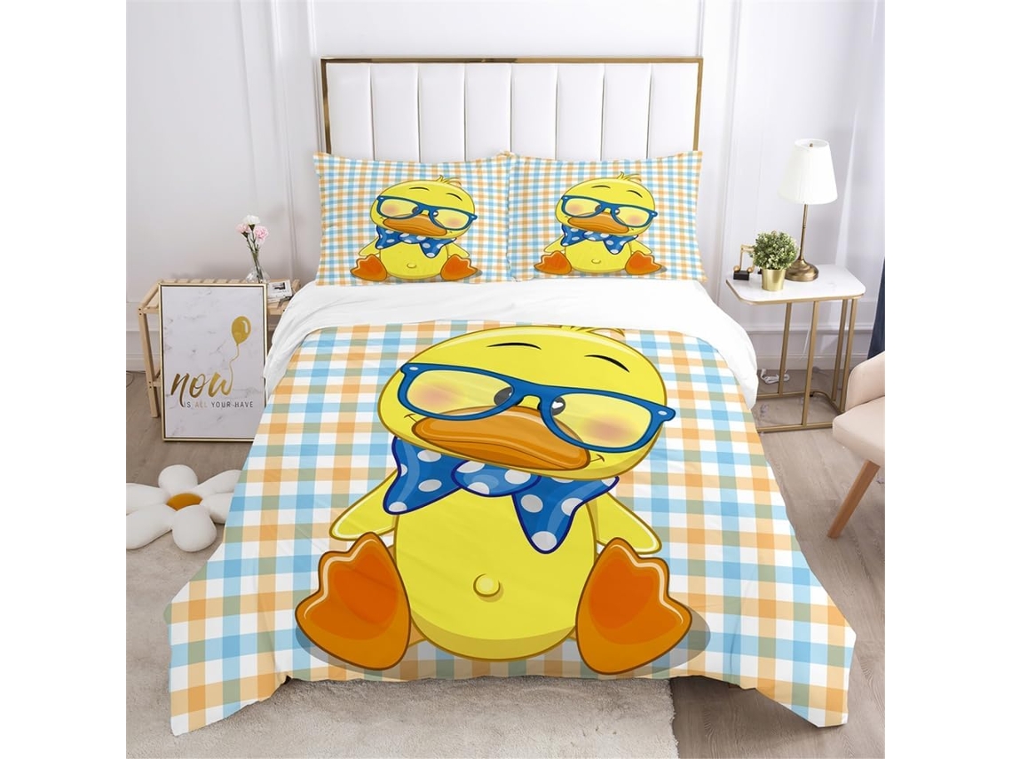Capa de Edredom Infantil em Microfibra Fronha 220x240 Cm