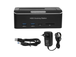 Estação De Docking De Disco Rígido Externo Usb3.0 Para Sata Para Hdd/ssd De 2.5/3.5" Com Suporte A Cartões Sd/tf