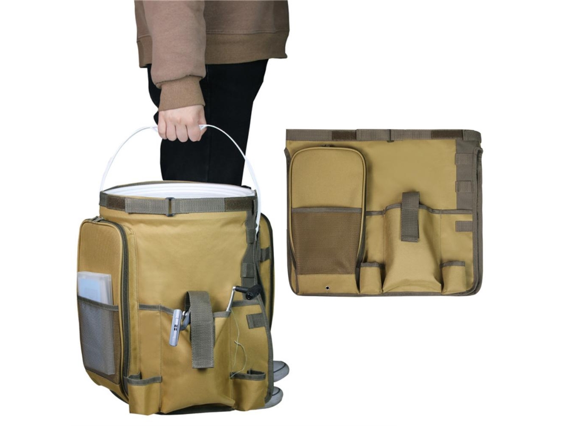 Organizador de Balde para Camping e Pesca Grande Capacidade