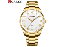 Relógio de Quartzo Masculino , Relógio de Negócios Simples MDUG (dourado e Branco)