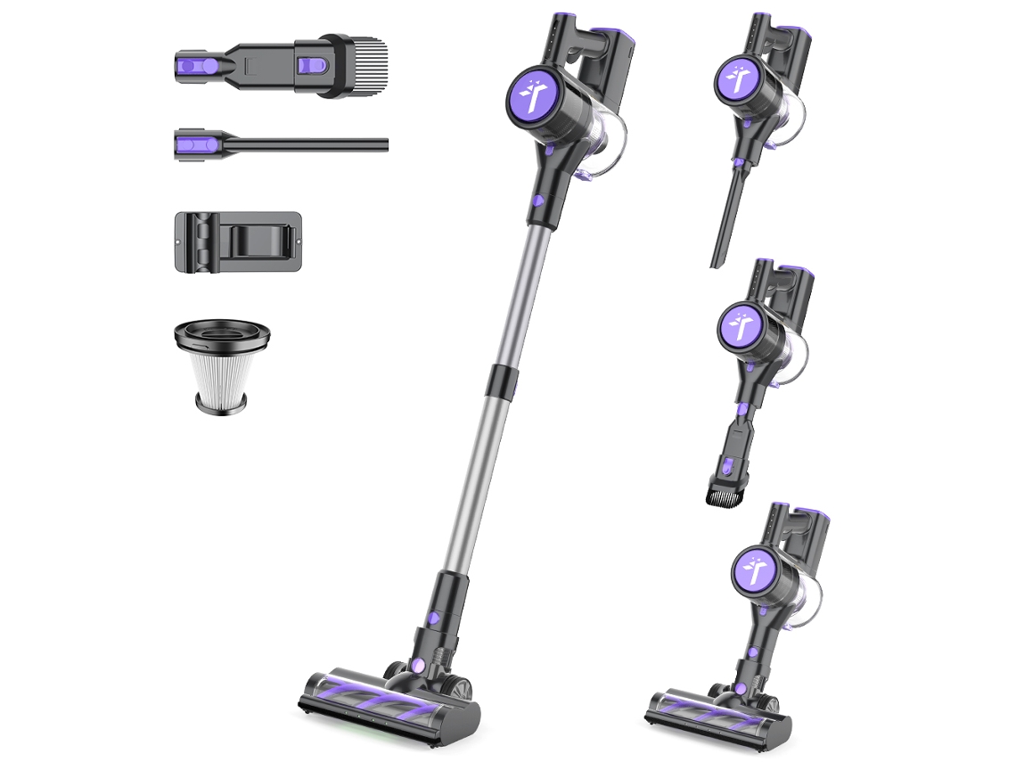 Aspiradores Verticais Teendow P11 Pro 45kpa Sucção 50min Autonomia Motor 80000 Rpm Filtro Hepa 99.9% Para Pêlos De Animais
