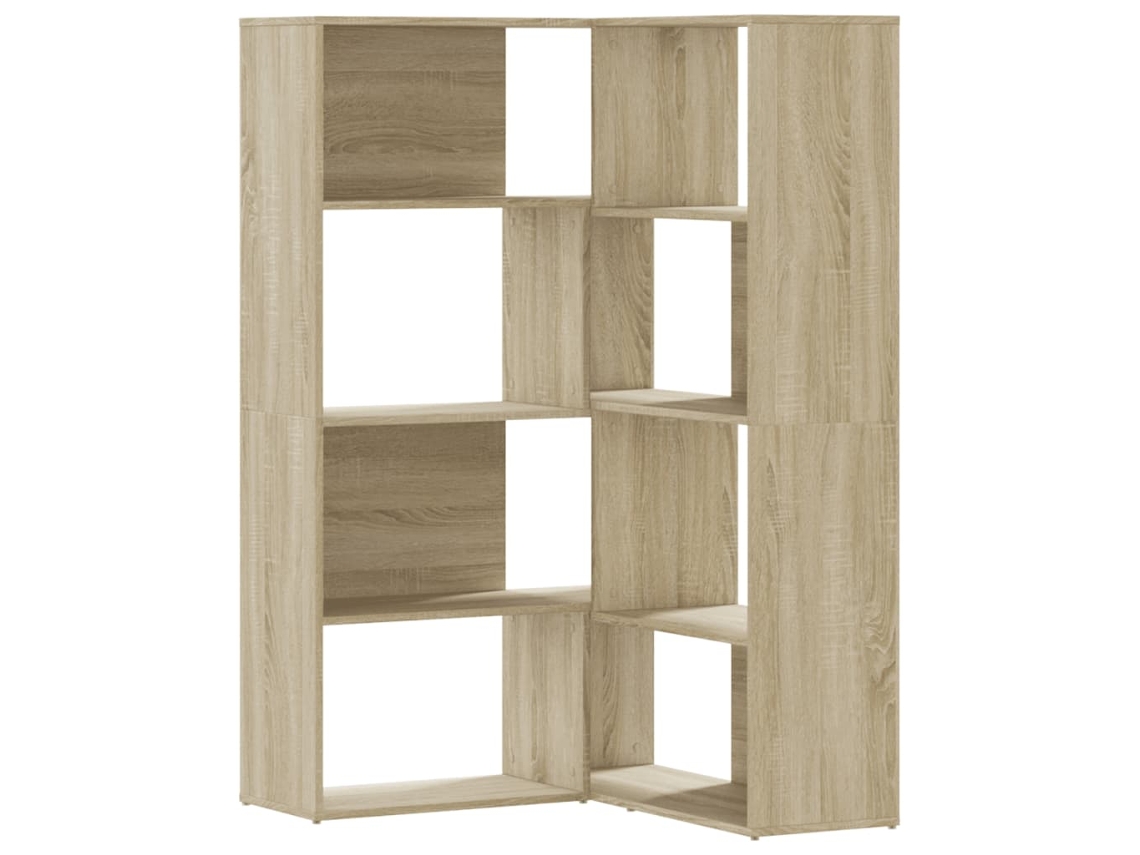 Corner Bookcase, Corner Bookcases Vidaxl Marrom Madeira Processada (n/a)