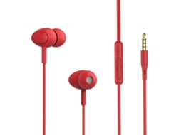 Auriculares com Fio Tellur Basic Gamma com Microfone Vermelho
