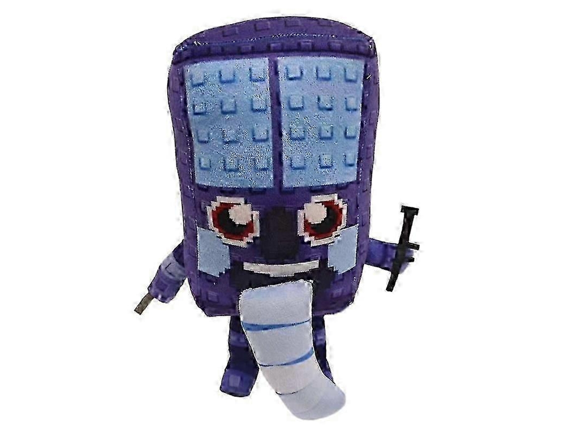 Boneca De Pelúcia Bloco Roxo Com Detalhes, Macia, Para Coleção