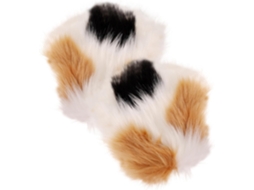 Luvas Sem Dedos Com Estampa De Pata De Gato Fofa Para Cosplay Feminino. Acessórios Macios Para Cosplay.