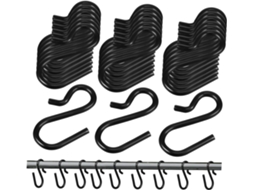 Inoomp Ganchos De Ferro Preto Em Formato S Para Pendurar Roupas, 120 U