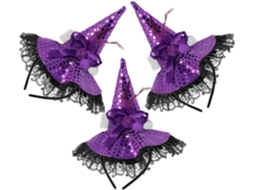 Conjunto De 3 Peças De Tiaras Com Chapéu De Bruxa Para O Halloween, Ideais Para Mulheres.