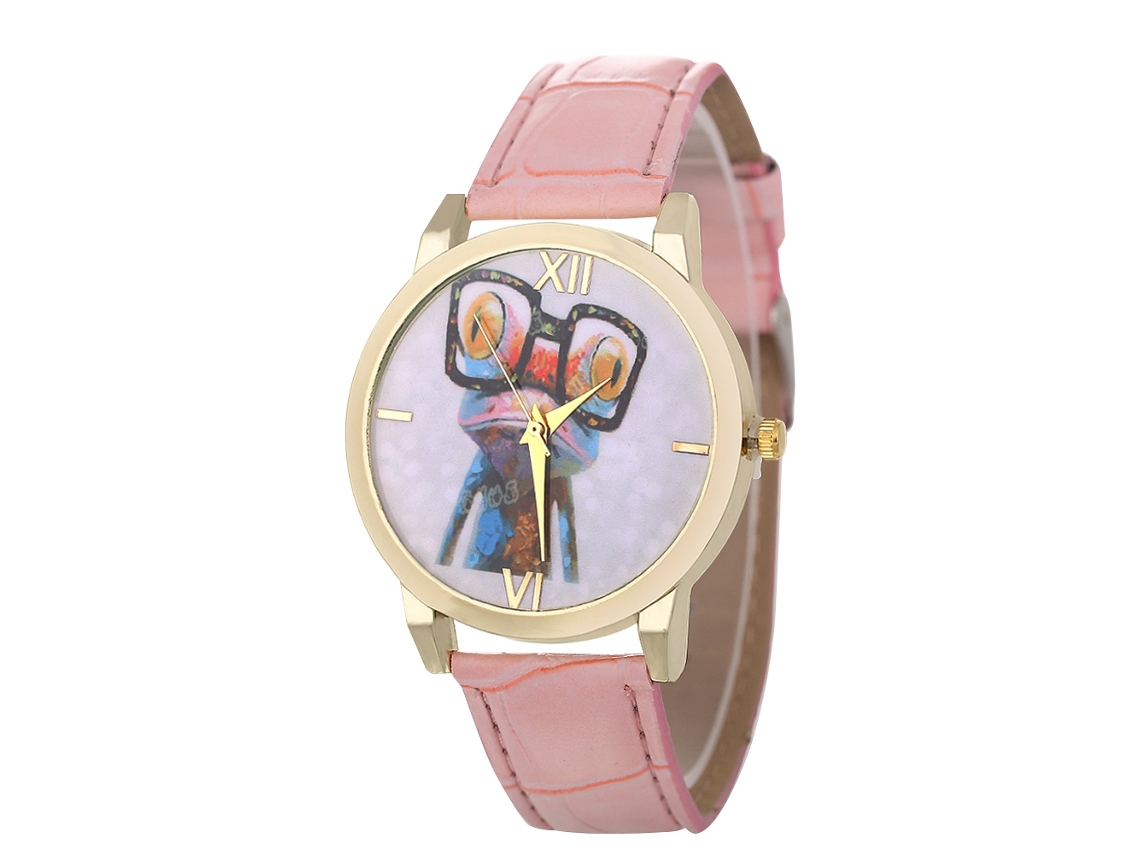 Reloj De Cuarzo Elegante Y Casual Unisex Para Parejas Regalo (rosa)