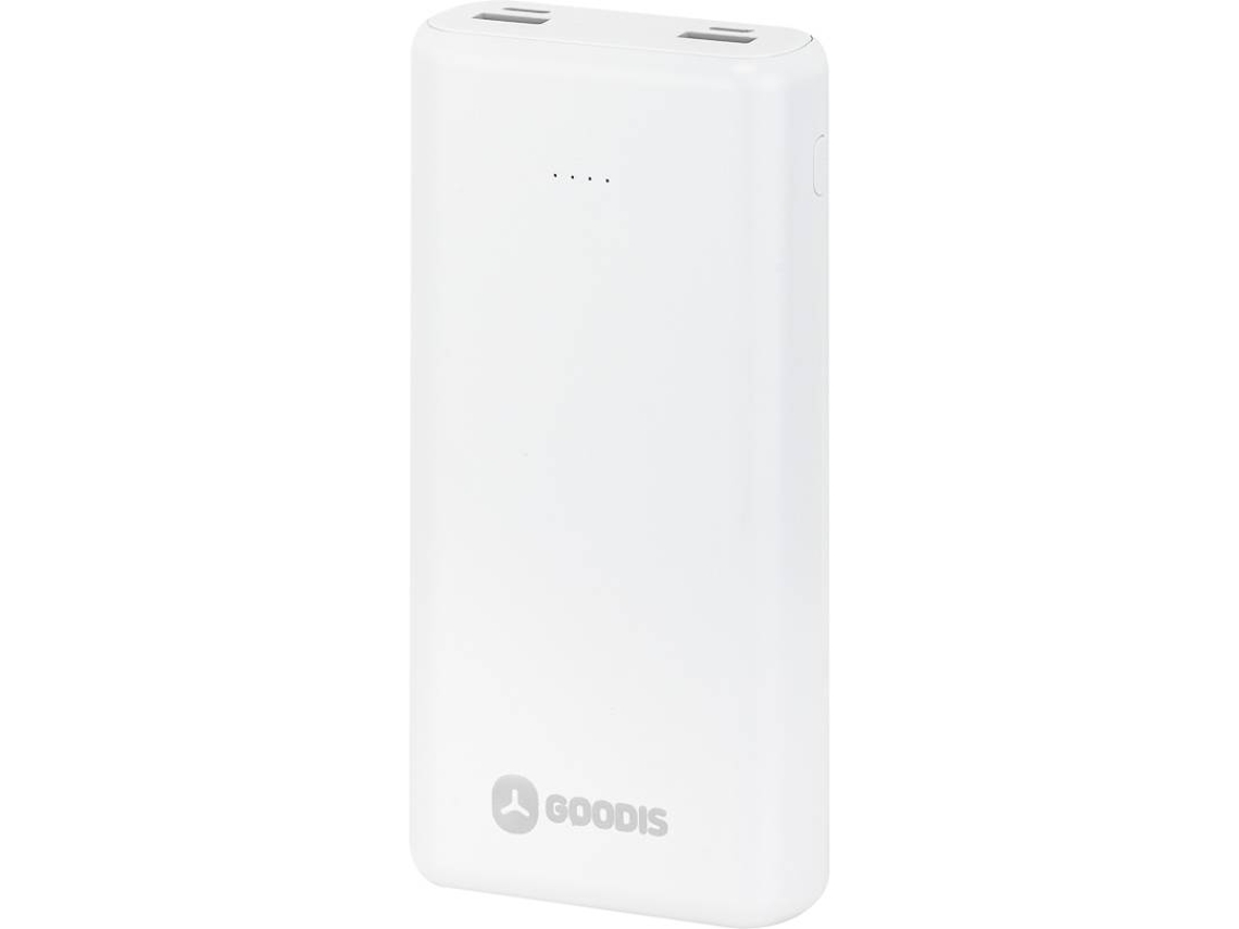 Powerbanck GOODIS (Outlet Grade B - 20.000 mAh - Micro USB + USB-C - Branco)