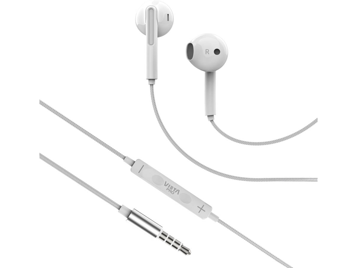 Auscultadores com Cabo Mini Jack 3.5 mm VIETA PRO Cozy 2 (In Ear -  Microfone - Branco)