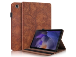 Capa Para Tablet Lurelia, Compatível Com Samsung Galaxy Tab A9 Plus 11 2023 Porta Cartões, Castanho, Couro Sintético
