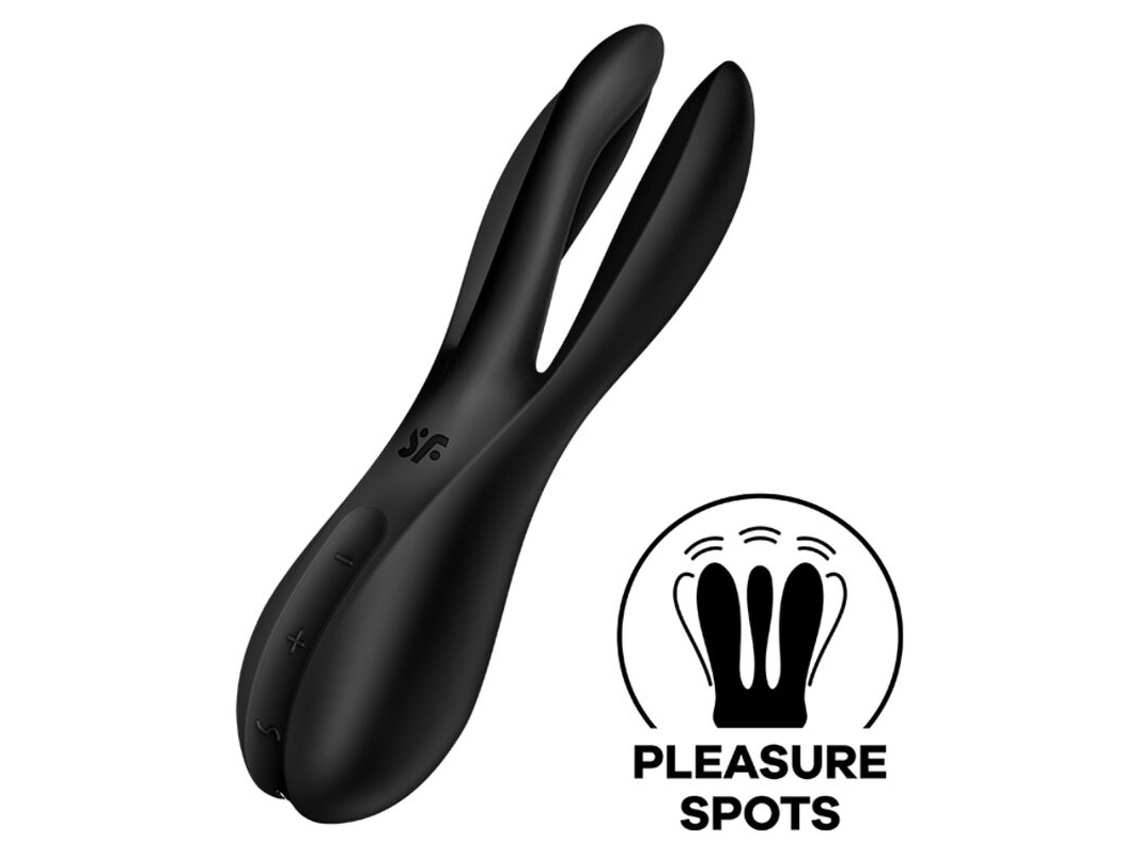 Sextoy - Satisfyer - Threesome 2 - Noir - Silicone Médico - 3 Motores Potentes