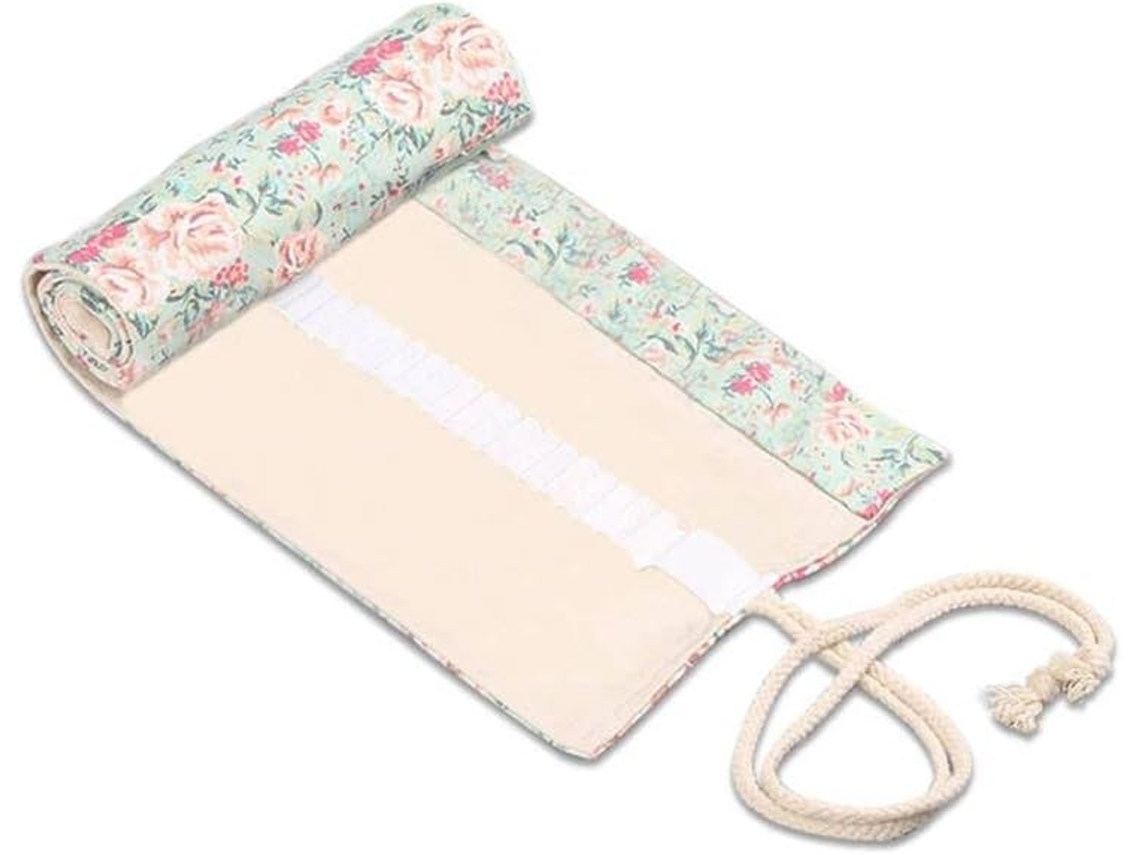 Estojo de Papel para Lápis de Cor em Lona, Feito À Mão, com 72 Compartimentos AQUAFORGE