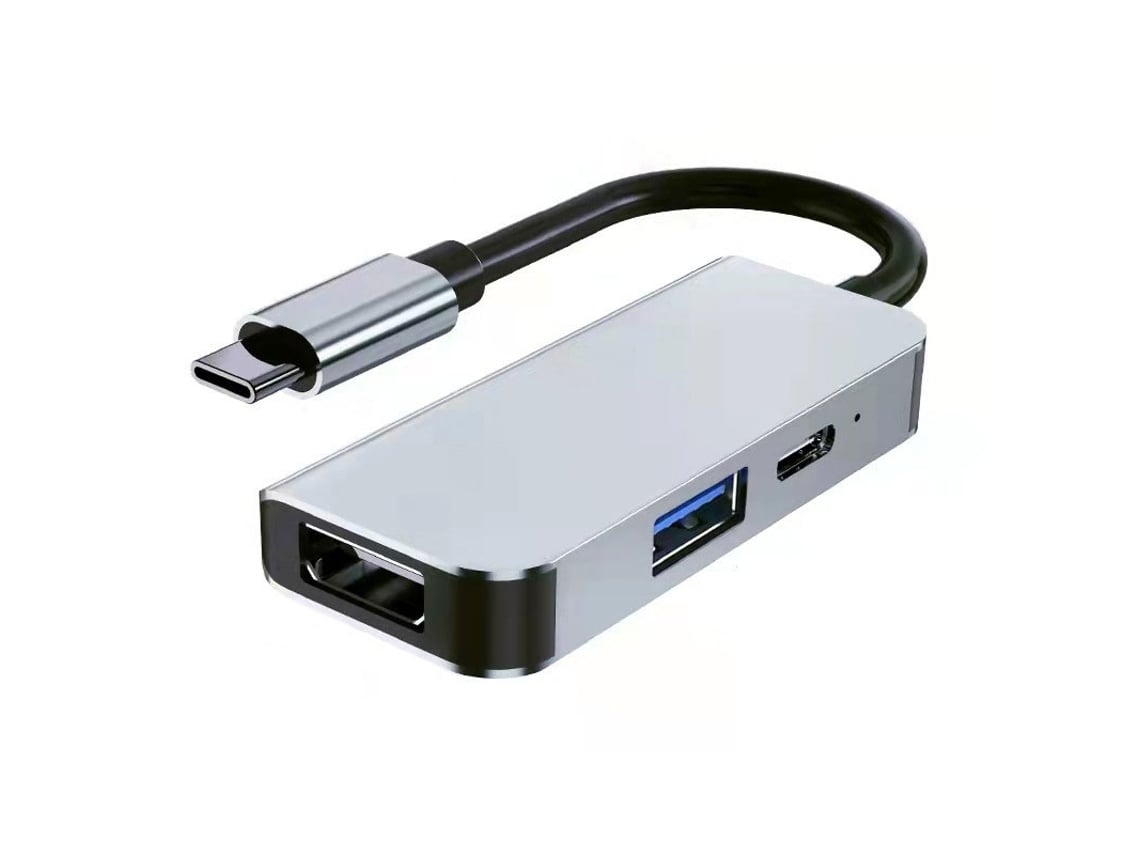 Hub de estação de acoplamento USB-C para monitor único 4K/30Hz HDMI para Macbook/Dell/HP 3-EM-1 Laop Com PD85WUSB3.0*