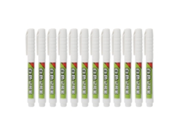 12pcs Rotulador De Pintura Blanco Rotulador De Aceite Fino Suministros De Oficina Escolar