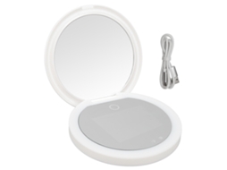 Travel Compact Mirror With Uv Camera Sun Testing Double Side Adjustable Light Makeup Mirror For Pocket Purse Handbag LAXISCREED