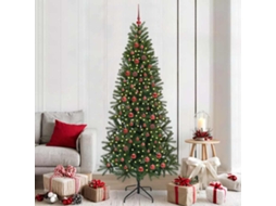 Vidaxl Árvore De Natal Artificial Com 300 Leds Verde 210 Cm Pe E Pvc