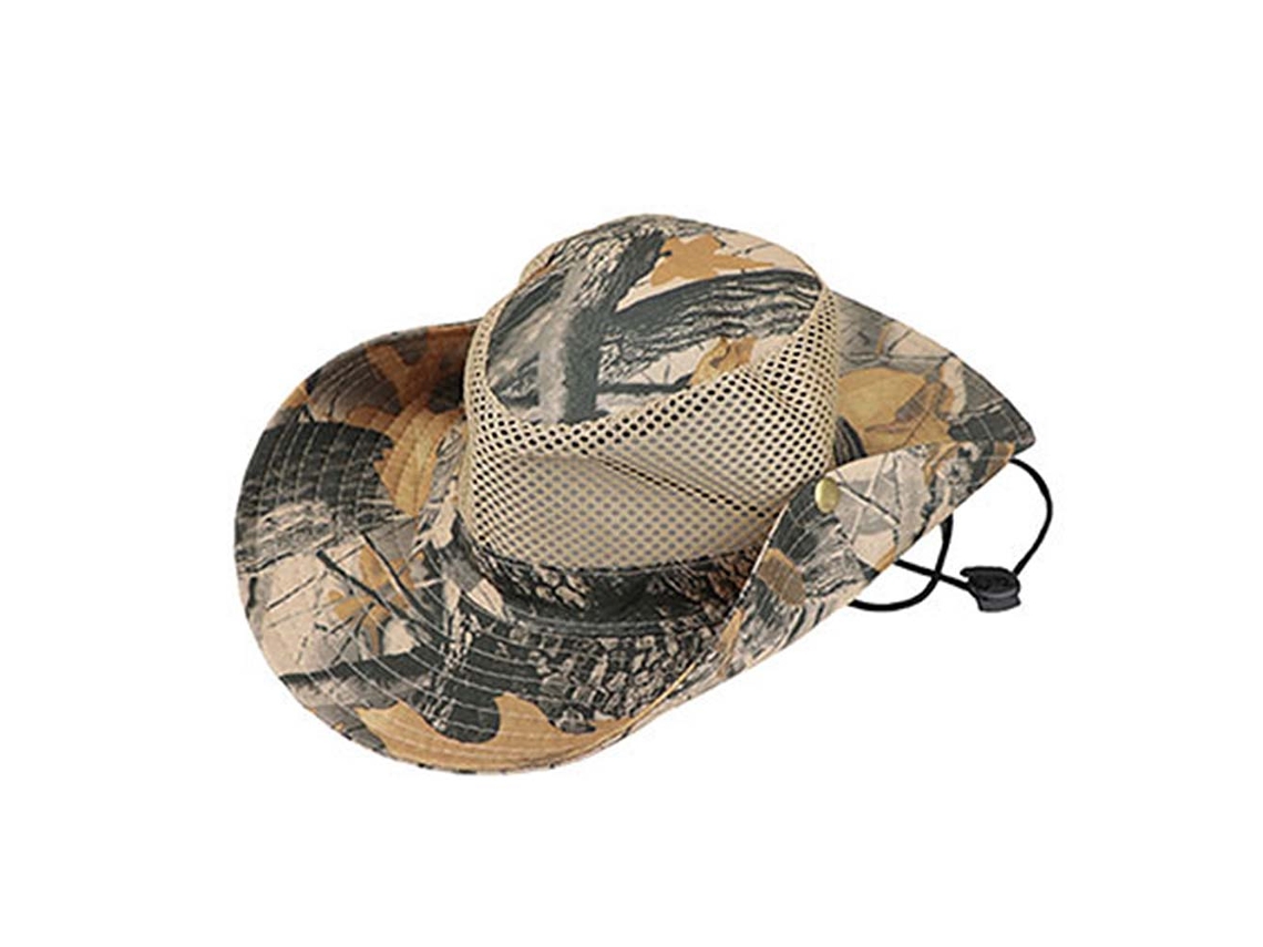 Chapéu Camuflado Mesh Transpiravel Pesca Khaki
