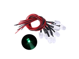 Laxiscreed Pack De 50 Leds Verdes 12v Pré-wireados Com Cabeça De 10mm Para Iluminação Eficiente