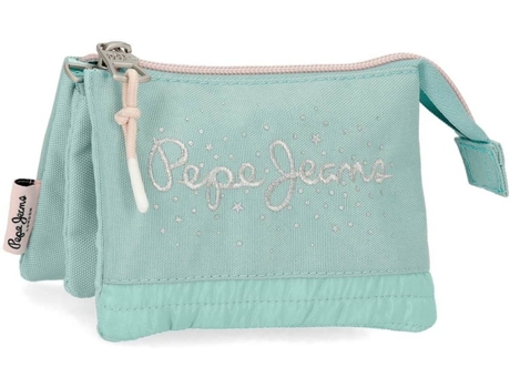 Pepe Jeans Jane Estuche Triple Azul 22x10x9 cms Poliéster 