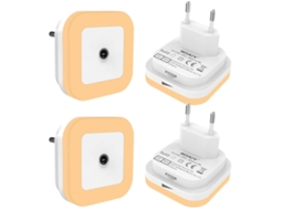 Conjunto de 4 Luzes Noturnas Led Reguláveis​​ com Sensor Crepuscular 0, 2 Klb BRILVIBERA