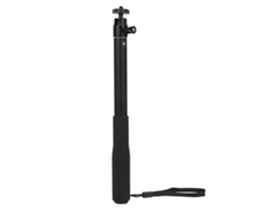 Bastão de selfie telescópico de 4 seções com cabeça esférica para celular, ideal para vlogs e gravações de vídeo ao vivo. Possui furo para parafuso de 1/4". LAXISCREED