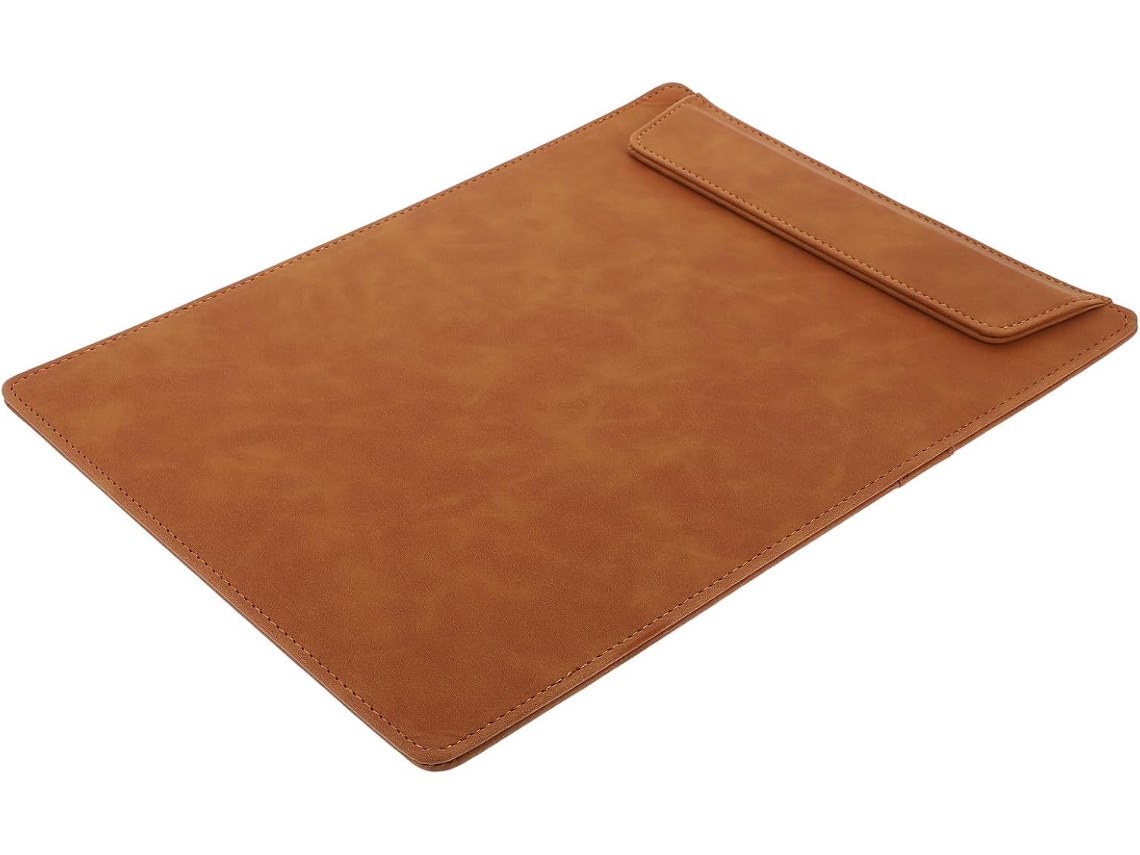 Caderno Coheali A4 em Couro Marrom, Multifuncional para Mesa, Bloco de Notas Portátil, Organizador