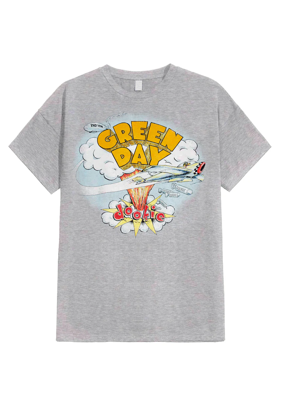 Size:s Rockinstone Green Day - Dookie Grey - T-shirt Unisex Adults