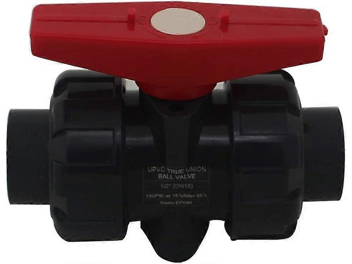 Válvula de bola de união dupla em PVC de 20mm, hermética, profissional