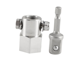 Laxiscreed Adaptador De Furadeira Sem Fio Com Manivela Jack Em Aço Inox Para Soquetes 1/2 Polegadas