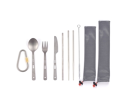 Conjunto de Talheres de Titânio para Casa Viagem Camping