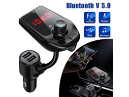 Kit Veicular Bluetooth com Visor Lcd Grande e Vários Modos de Reprodução de Música para Direção Segura YIZHOOD Preto