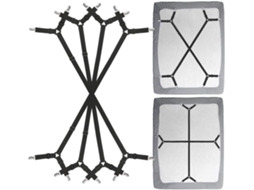 Lurelia Correias Para Lençol Preto Ajustável Elástico Cruzado Triângulo Metal Borracha Colcha Colchão Cama Reforçados
