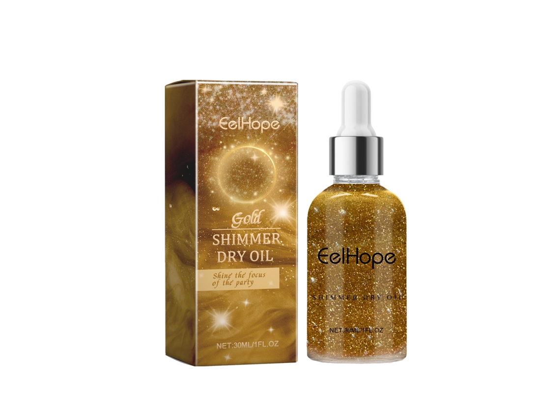Aceite De Brillo Seco Eelhope 30ml Con Glitter Para Fiestas - Efectos Luminosos Duraderos Y Variedad De Colores
