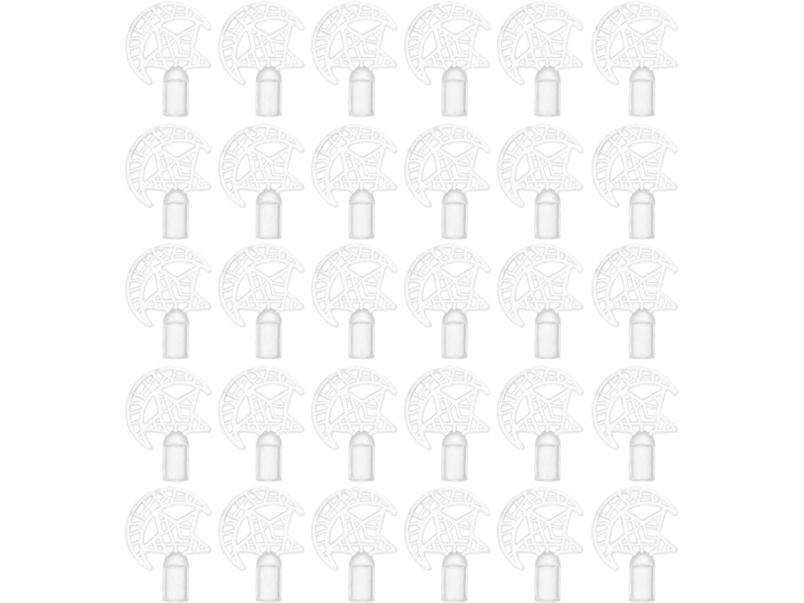 Pacote com 200 Luzes Led de Plástico Transparente, Tamanho Pequeno, em Formato de Estrela e Lua. SFUSHOS