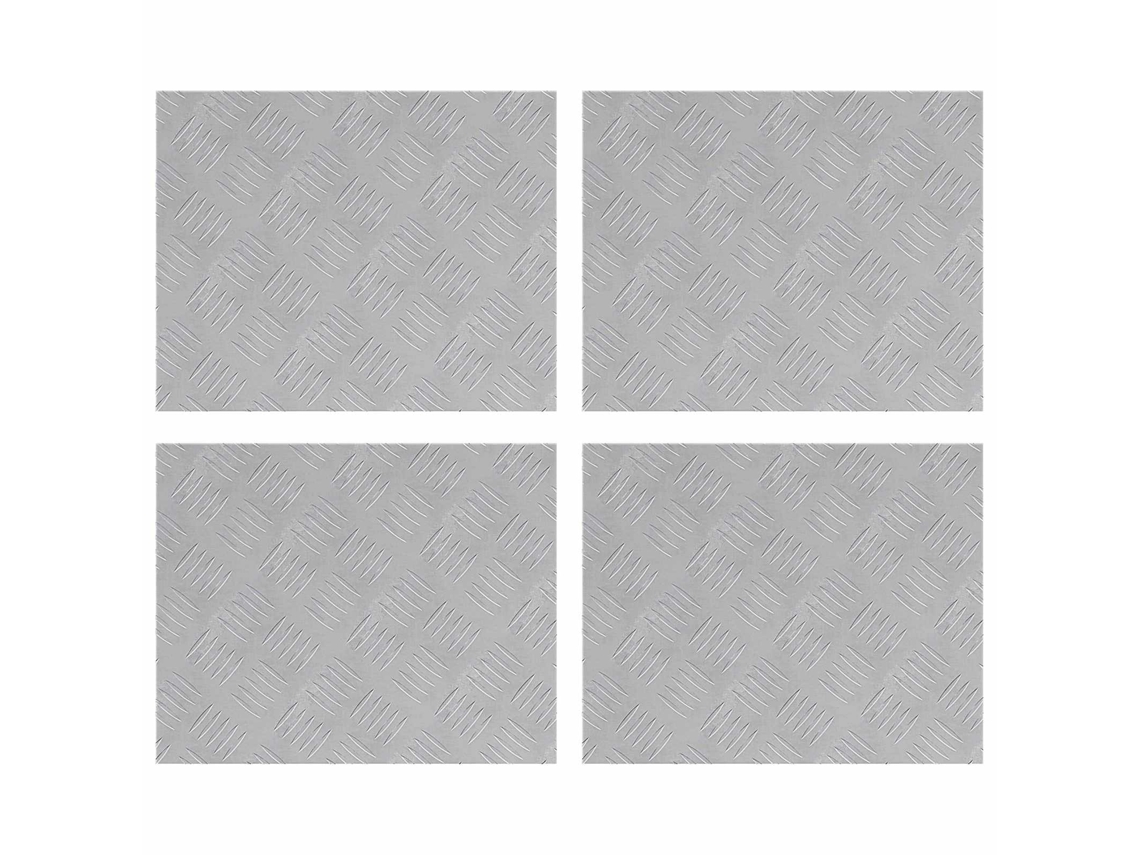 Degrau Retangular 4 Peças Prateado 50 X 40 Cm Alumínio MAISON EXCLUSIVE