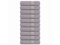 Vidaxl Toalhas De Banho Frogn 10 Pcs 100x150 Cm 360 G/m² Cinzento