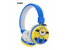 Auriculares Sem Fio Ah Minions Stereo Music Gaming YIZHOOD Bluetooth Azul