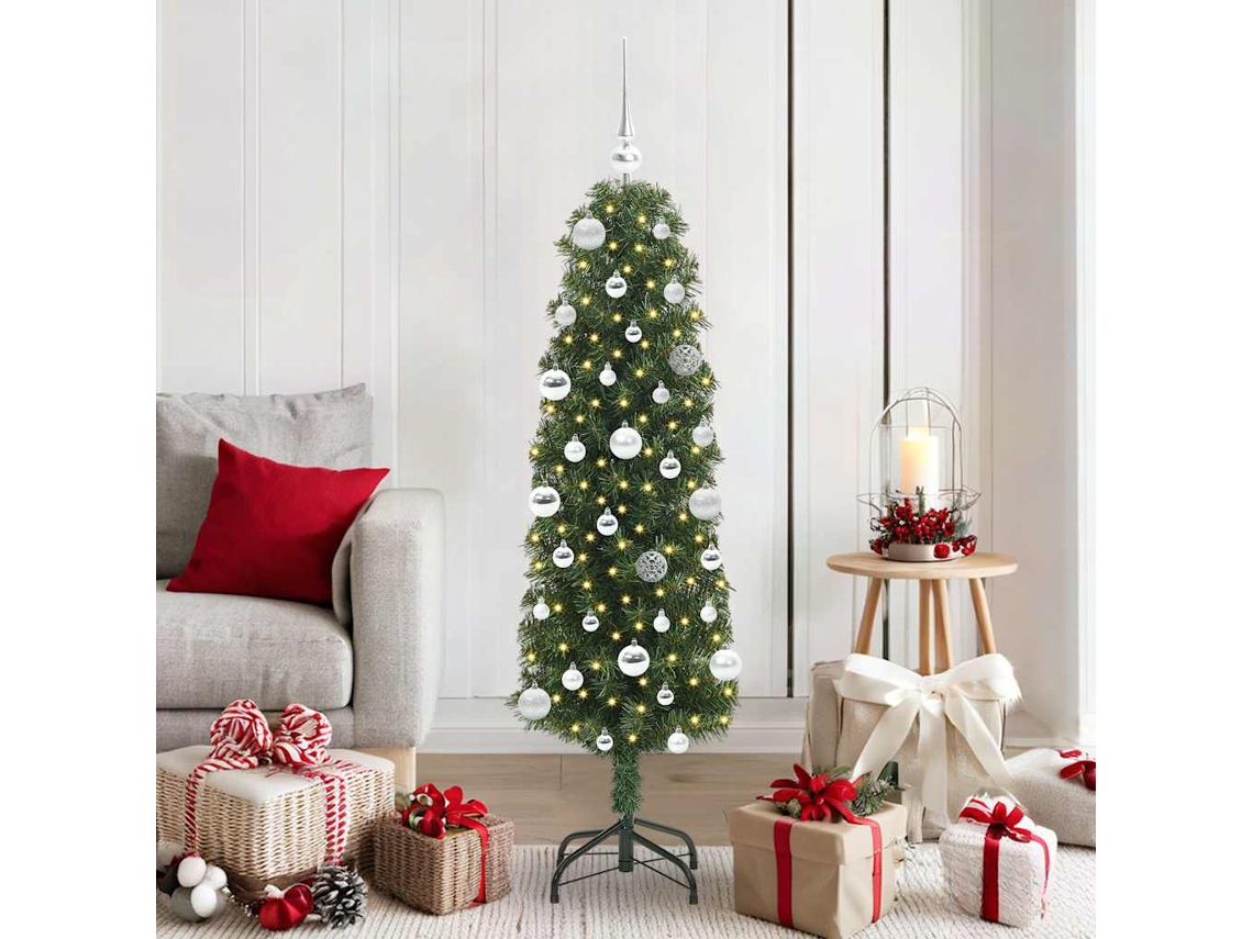 Vidaxl Árvore De Natal Artificial Verde 150 Cm Pvc E Aço E Plástico